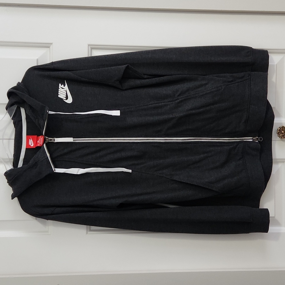 Like New Womens Nike 2 Way Zipper Hoodie Grey XS